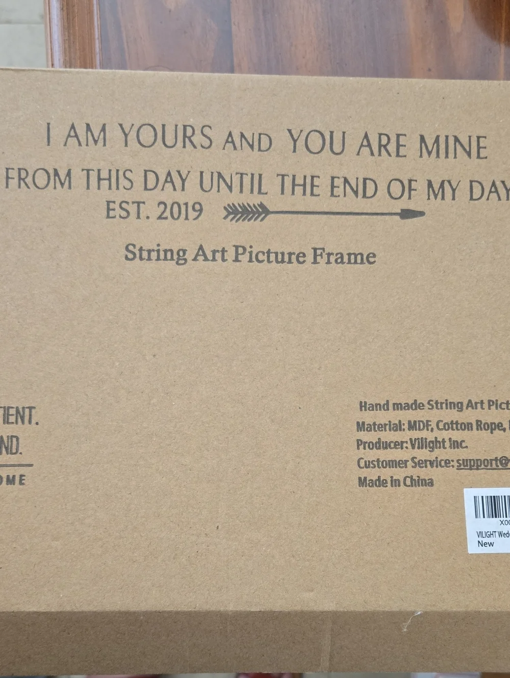 NiB Art Picture Frame Wood 'I Am Yours & You Are Mine' Heart Photo Frame 2019